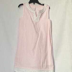 Vineyard Vines Pink and White Kids Dress